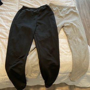 Grey and black sweatpants